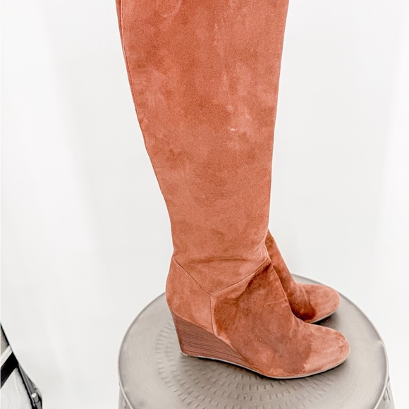 Cole Haan Brown Over the Knee Boots Suede - Picture 3 of 10